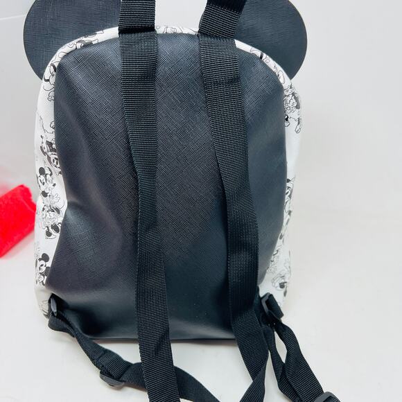 NEW! Bioworld Mickey & Minnie Mouse Mini Backpack Bag Black White Disney - Picture 5 of 8